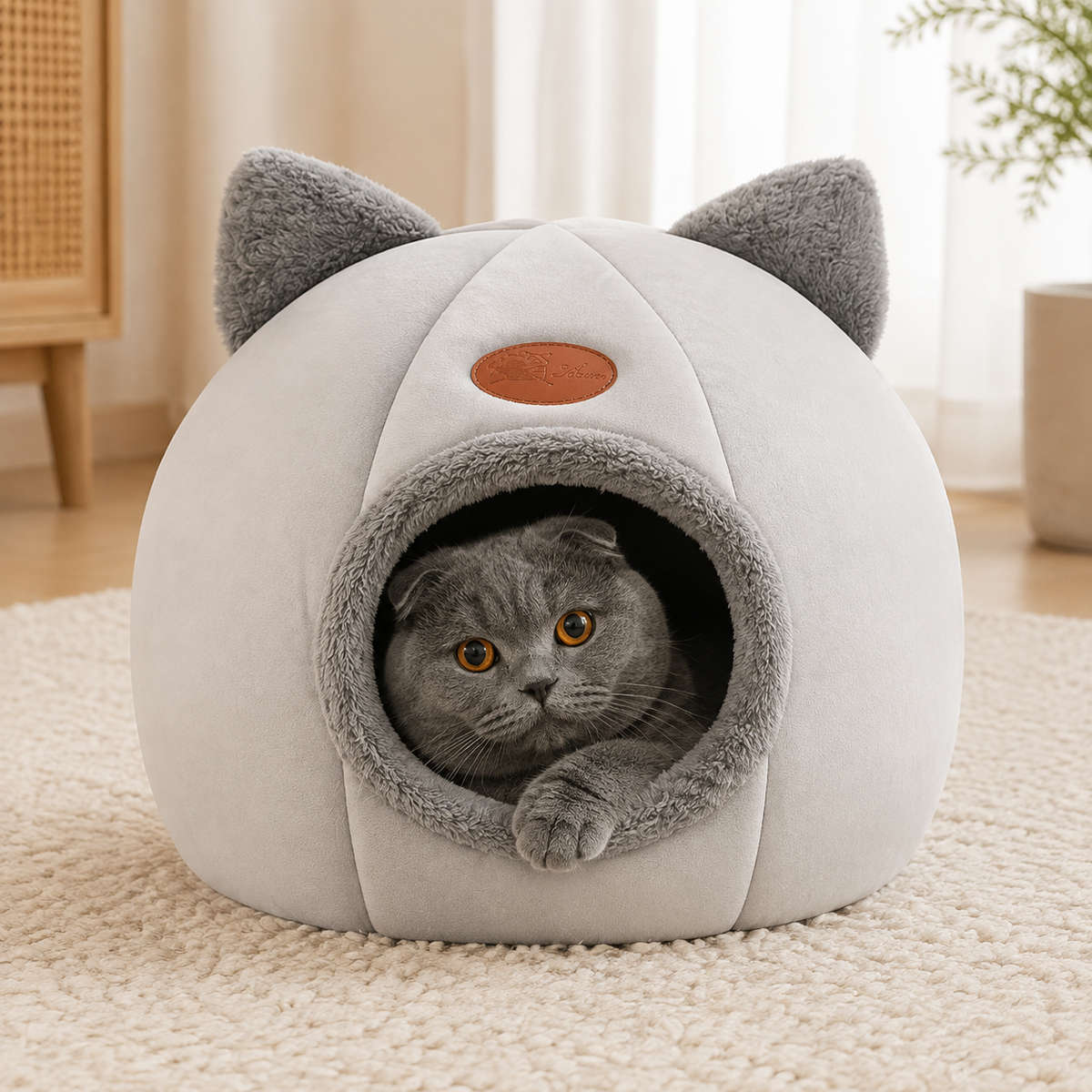 Nid Douillet Cosy Cave – Couchage Cocooning pour Chat