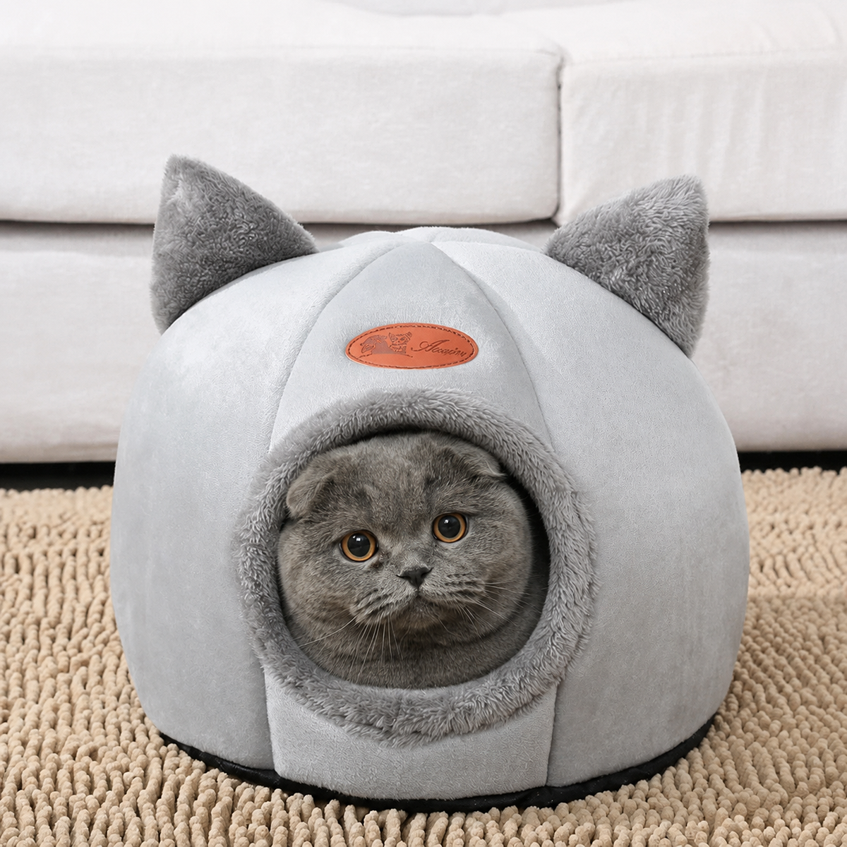 Nid Douillet Cosy Cave – Couchage Cocooning pour Chat
