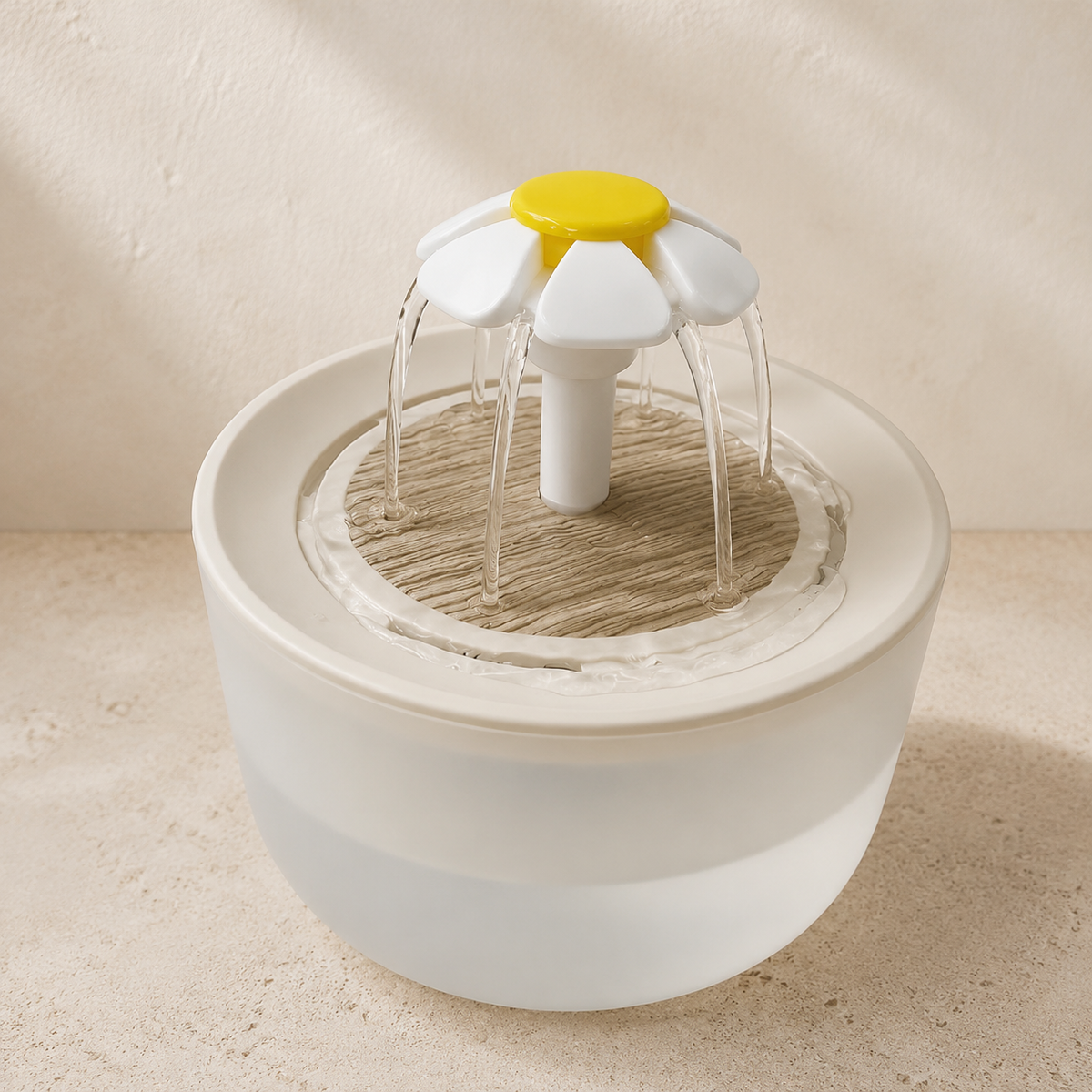 Fontaine à Eau Fleur 1,2 L pour Chat – Silencieuse & Filtrante